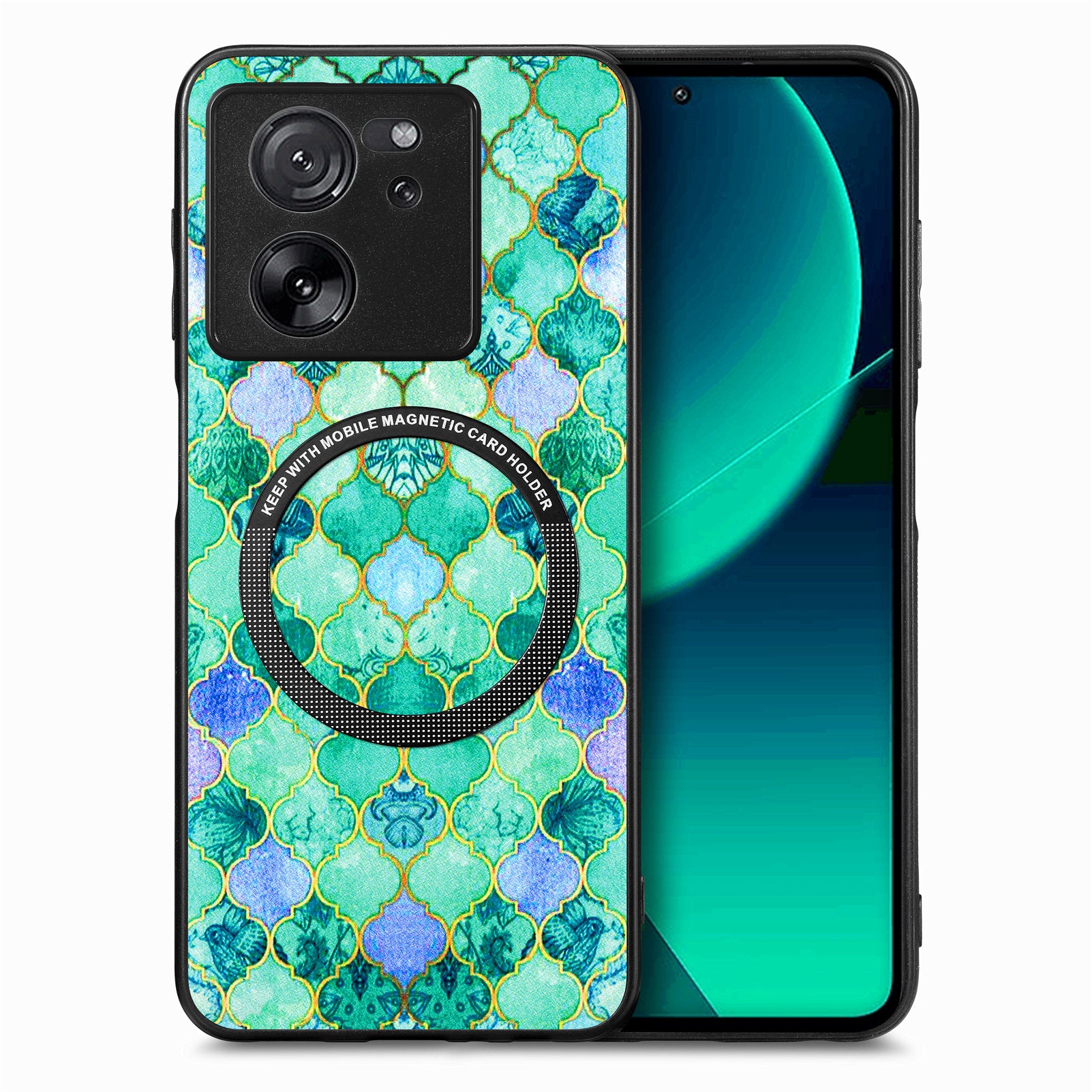 P1 For Xiaomi 13T / 13T Pro / Redmi K60 Ultra Case PU+TPU+PC Pattern Printing Magnetic Ring Phone Cover P1 For Xiaomi 13T / 13T Pro / Redmi K60 Ultra Case PU+TPU+PC Pattern Printing Magnetic Ring Phone Cover